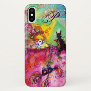 MASQUERADE NACHT / LADY MIT SCHWARZEM KATZMONOGRAM Case-Mate iPhone HÜLLE