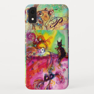 MASQUERADE NACHT / LADY MIT SCHWARZEM KATZMONOGRAM Case-Mate iPhone HÜLLE
