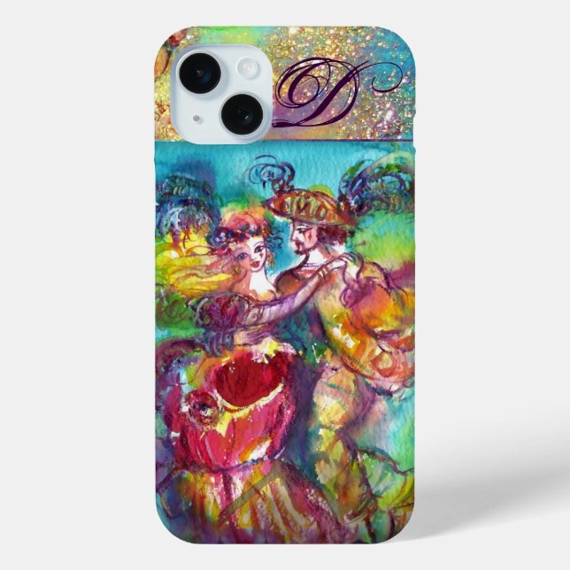 MASQUERADE NIGHT / CARNIVAL DANCE MONOGRAMM Case-Mate iPhone HÜLLE (Rückseite)