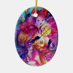 MASQUERADE NIGHT Karnevalsmusiker Rosa Kostüm Keramikornament