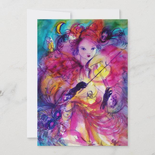 MASQUERADE NIGHT PARTY EINLADUNG (Vorderseite)