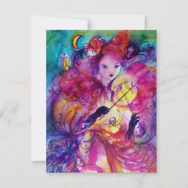 MASQUERADE NIGHT PARTY EINLADUNG (Vorderseite)