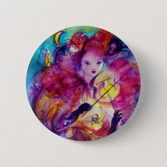 MASQUERADE NIGHT / Venezianischer Karneval Button (Vorderseite)