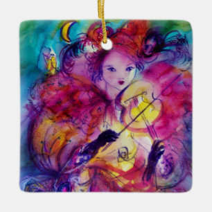 MASQUERADE NIGHT / Violinist in der Nacht Keramikornament