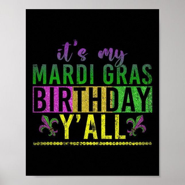Masquerade Parade Geburtstagsfeier Party Mardi Poster (Vorne)