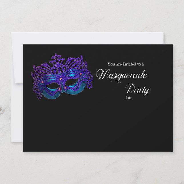 Masquerade Party Einladung (Vorderseite)