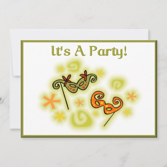 Masquerade-Party Einladung (Vorderseite)