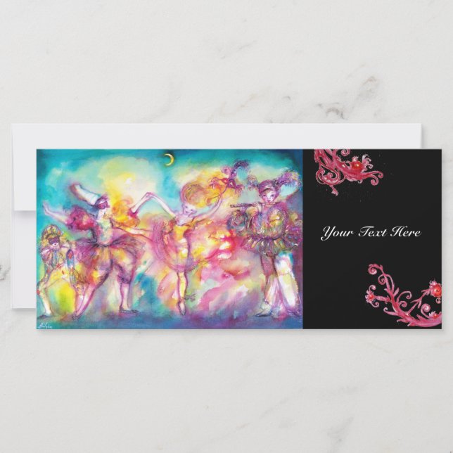 MASQUERADE-PARTY, Mardi-Gras-Masken, Tanz, Musik (Vorderseite)