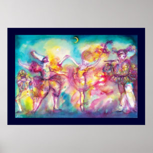 MASQUERADE-PARTY, Mardi-Gras-Masken, Tanz, Musik Poster