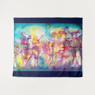 MASQUERADE-PARTY, Mardi-Gras-Masken, Tanz, Musik Wandteppich