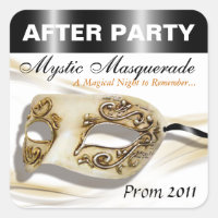 Masquerade Prom Nach dem Party Aufkleber