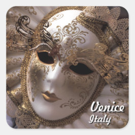Masquerade Quadratischer Aufkleber