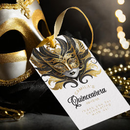 Masquerade Quinceanera Black Gold ID1031 Geschenkanhänger