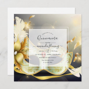 Masquerade Quinceañera Einladung