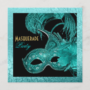Masquerade quinceañera Geburtstag türkische Maske Einladung