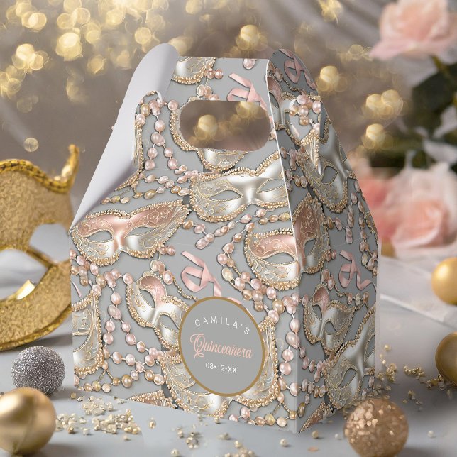 Masquerade Quinceanera Muster Rose Gold ID1031 Geschenkschachtel (Von Creator hochgeladen)