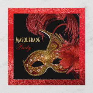 Masquerade Quinceañera Party Einladung