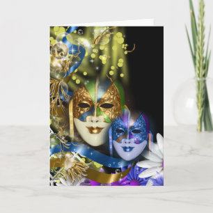 Masquerade quinceanera Venetian masks Karte