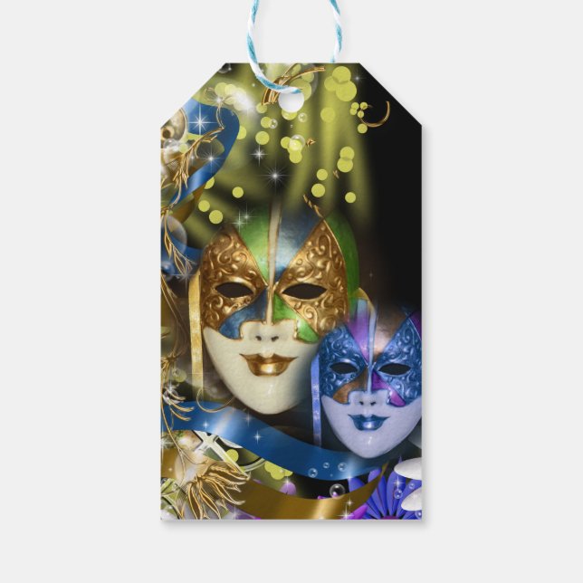 Masquerade quinceanera Venezianische Masken PERSON Geschenkanhänger (Rückseite)
