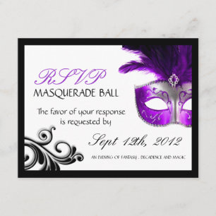 Masquerade Replik-Karten RSVP Karte