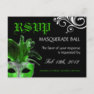 Masquerade Replik-Karten RSVP Karte
