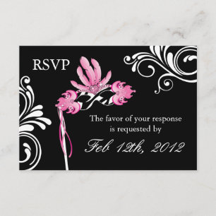 Masquerade Reply Cards RSVP Karte