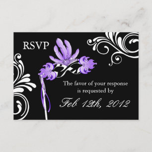 Masquerade Reply Cards RSVP Karte
