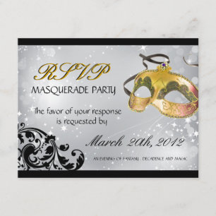 Masquerade RSVP-Karten RSVP Karte