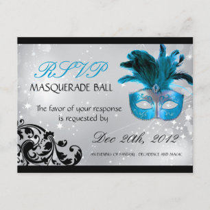 Masquerade RSVP-Karten RSVP Karte