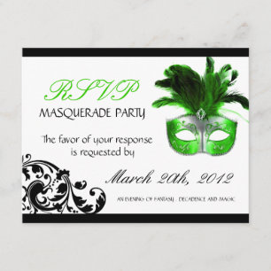 Masquerade RSVP-Karten RSVP Karte