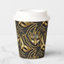 Masquerade Sweet 16 Perlen Masken Black ID1032 Pappbecher