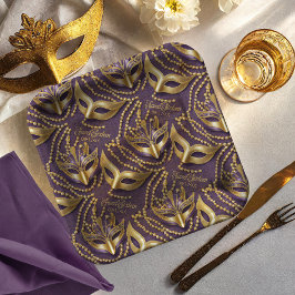 Masquerade Sweet 16 Perlen Masken Lila ID1032 Pappteller