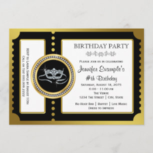 Masquerade Ticket Party Einladung