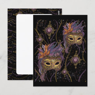 MASQUERADE VENEDIG KUNST      POSTKARTE
