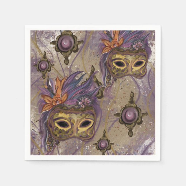 MASQUERADE VENICE ART SERVIETTE (Vorderseite)