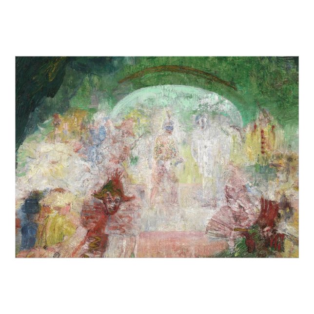 Masquerade von James Ensor (1889) Fotodruck (Vorne)