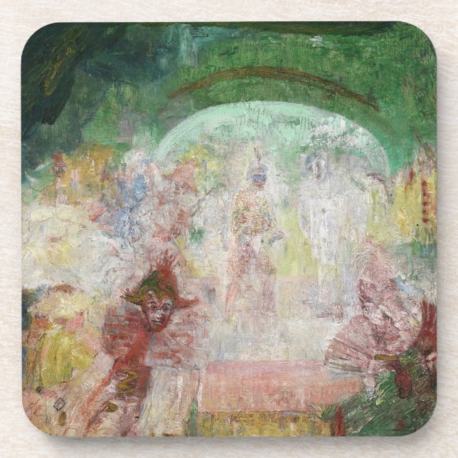 Masquerade von James Ensor (1889) Getränkeuntersetzer (Vorderseite)