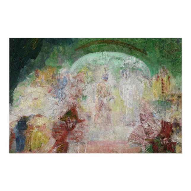 Masquerade von James Ensor (1889) Poster (Vorderseite)