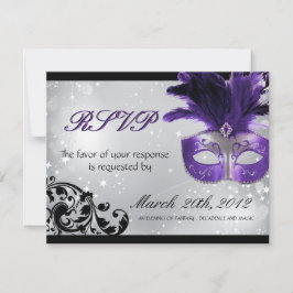Masquerade Wedding RSVP Cards