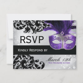 Masquerade Wedding RSVP Cards