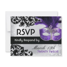 Masquerade Wedding RSVP Cards