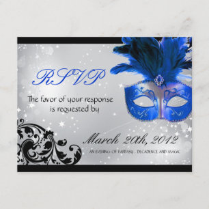Masquerade Wedding RSVP Cards Karte