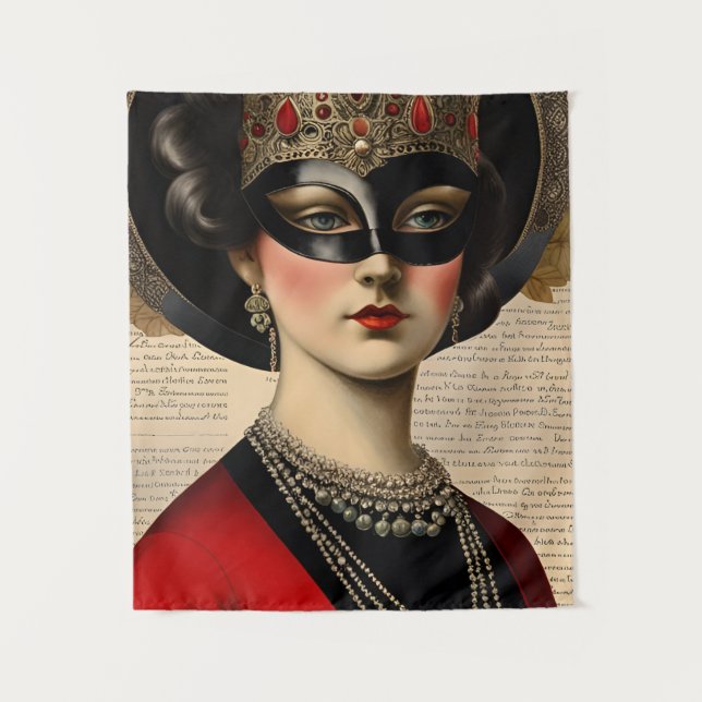 Masquerade Woman Wandteppich (Vorderseite)