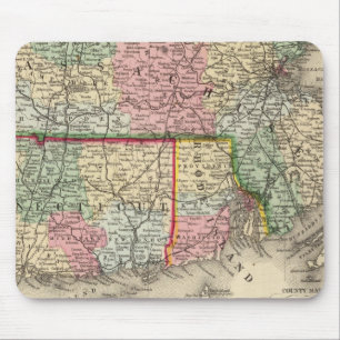 Mass, Conn, RI Map von Mitchell Mousepad