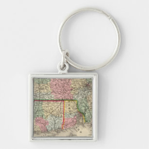 Mass, Conn, RI Map von Mitchell Schlüsselanhänger