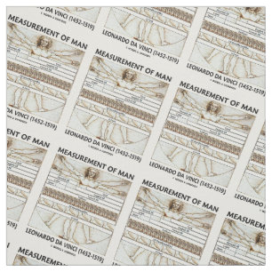 Maß von Mann Vitruvian Mann da Vinci Stoff