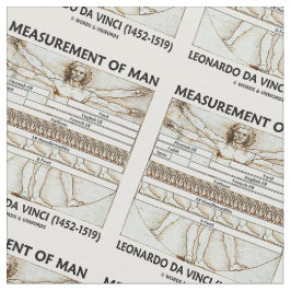 Maß von Mann Vitruvian Mann da Vinci Stoff