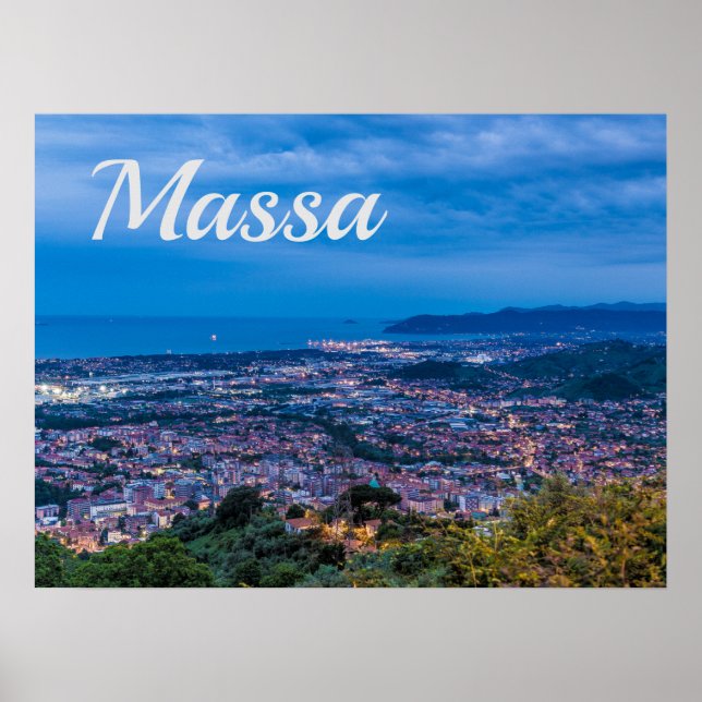 Massa Italy Massa-Carrara Toskana Panorama Poster (Vorne)