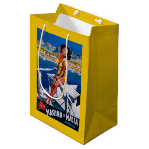 Massa Jachthafen-Reise-Plakat Mittlere Geschenktüte