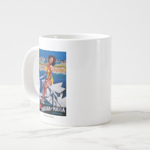 Massa Marina Reiseplakat Jumbo-Tasse